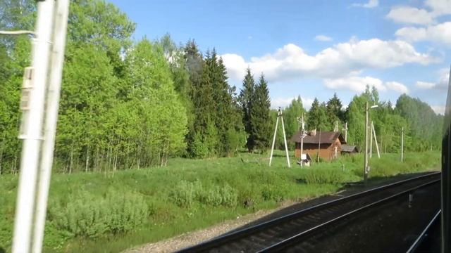Вид из окна поезда - Отправление со ст. Торопово
