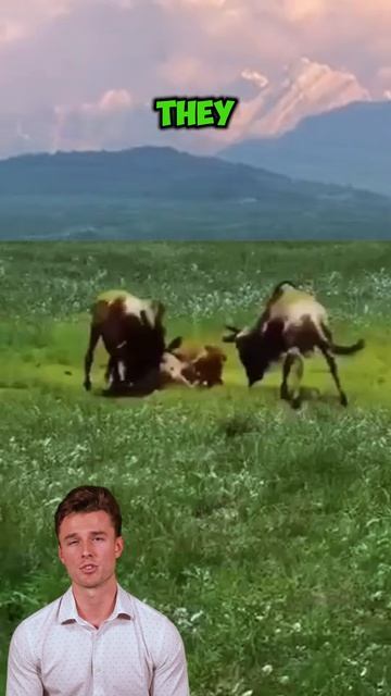 nWuzP48MFBg - ＂Pride vs. Power： The Lion’s Defeat by the Herd＂ #shorts #animals #duet  #wildlifeinsi