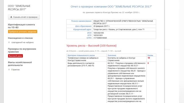 Контур.Призма – проверка юрлиц