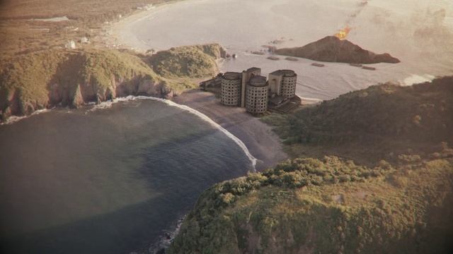 Гора в огне у моря: 3D CGI анимаци
