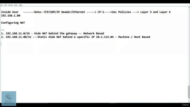 CCSA_Udemy_67_02. Understanding and Configuring Hide NATObject NATStatic NAT