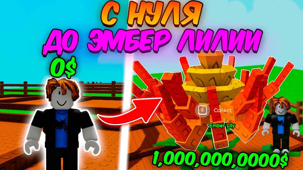🔥КАК БЫСТРО Я СМОГУ КУПИТЬ ЭМБЕР ЛИЛИЮ С НУЛЯ в ВЫРАСТИ САД  GROW a GARDEN
