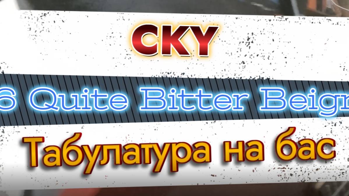 Цкай (CKY) - 96 Довольно Горьких Существ (бас)
