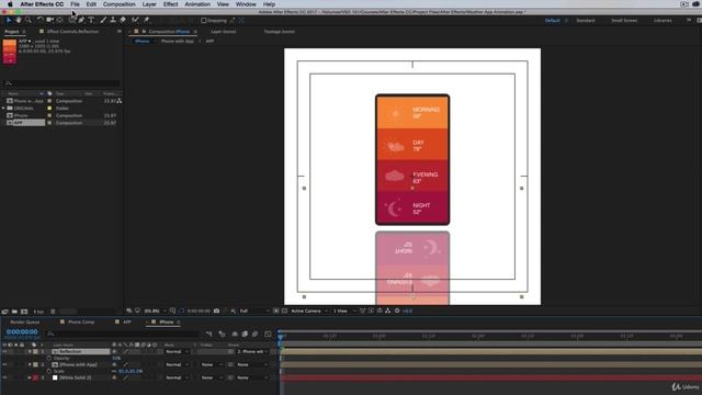 After Effects Course 046 Project_ Weather App User Design Animation - Part 3