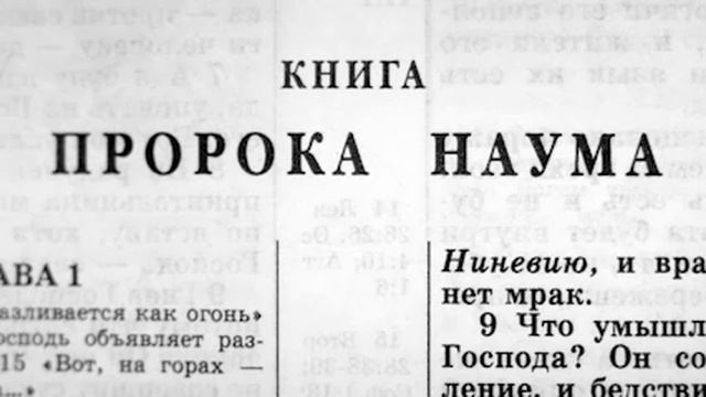 034 Библия. Книга Пророка Наума. Ветхий Завет (читает Игорь Козлов)