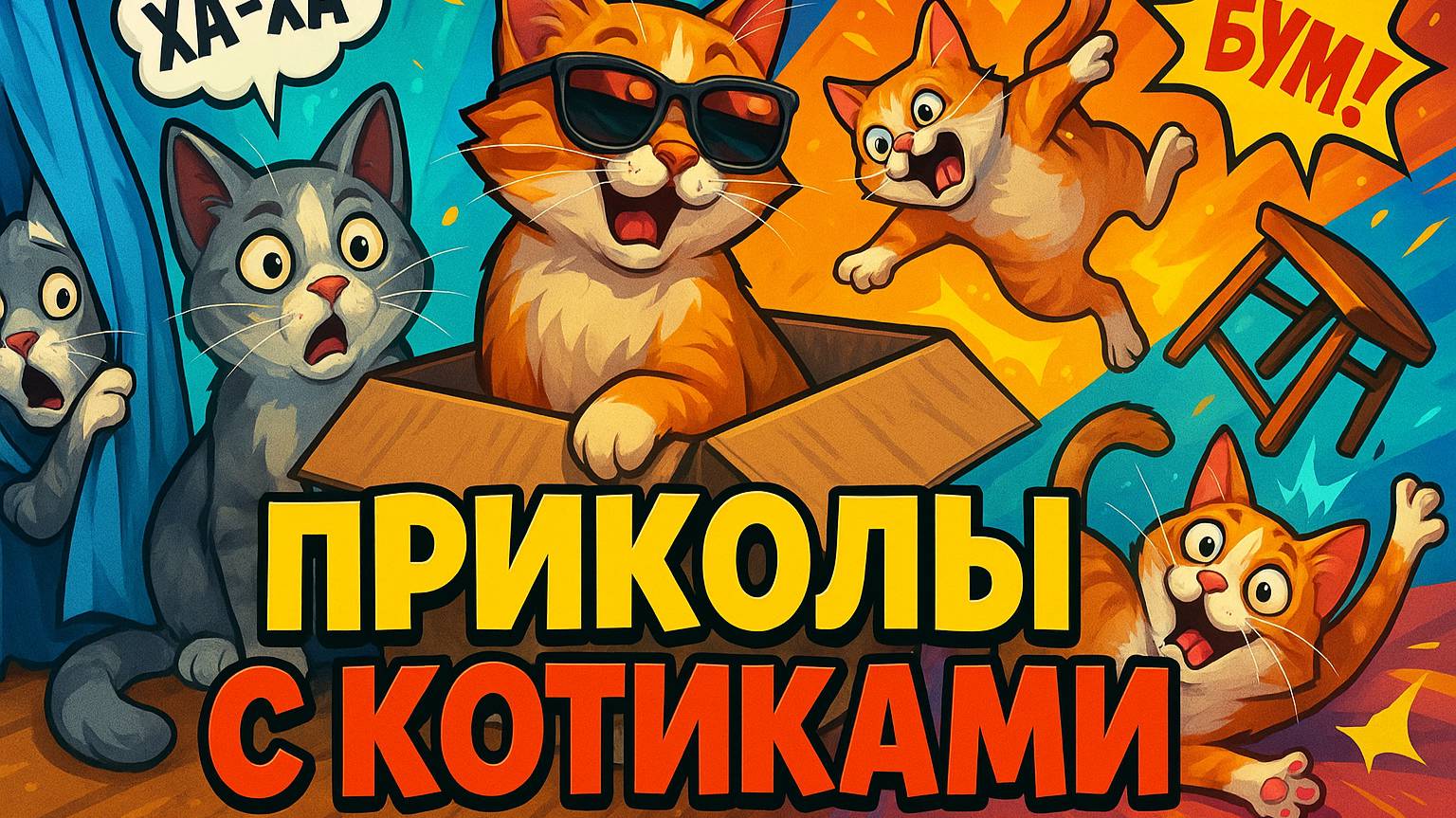 Приколы с котами! Смешные видео с животными!#2
