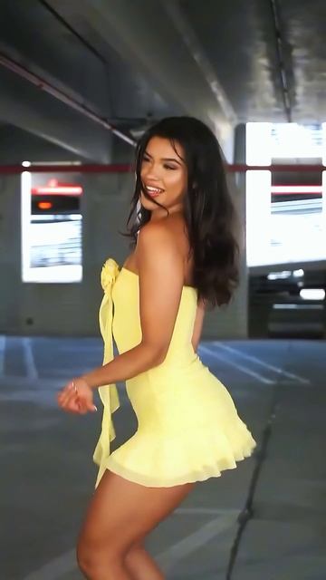 ZhLey9H8QAs - Stunning yellow flare minidress summer outfit for the weekend #fashion #style #outfit