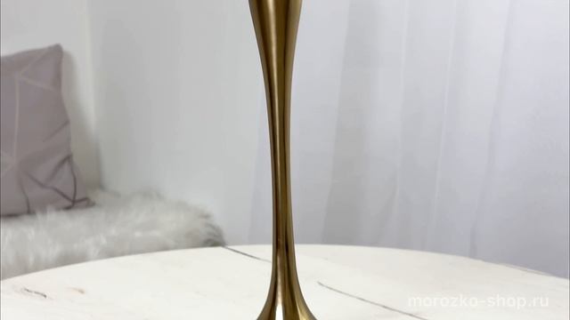 Подсвечник для одной свечи ТУЛИП, металл, золотой, 26 см, A98810550