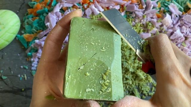 Asmr cutting soap cubes | Carving soap strips | Резка вертикальных полос на