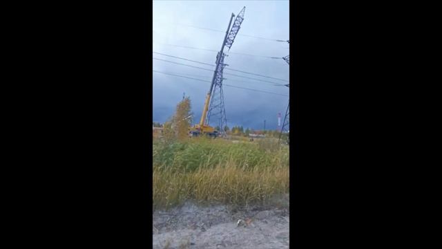 Строительство ЛЭП Айка