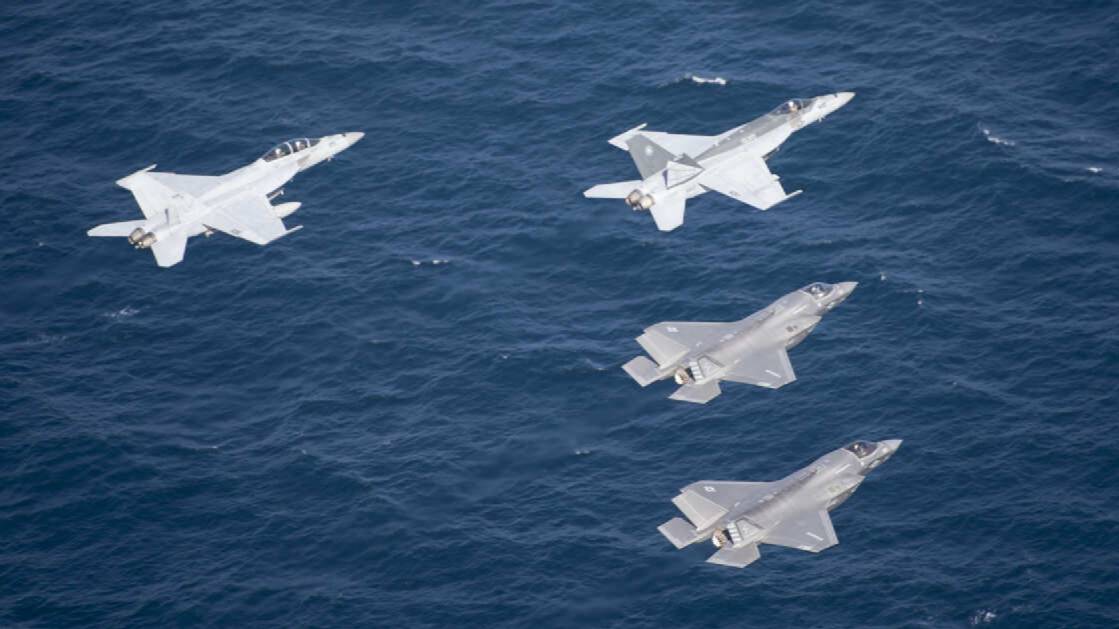 Истребители США патрулируют небо для защиты объектов на Ближнем Востоке