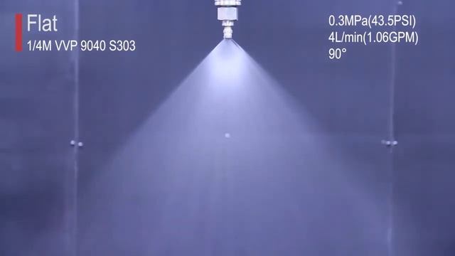 Распыление жидкости форсуной плоскоструйной нержавеющей IKEUCHI 1/4M VVP 9040 S303 4 литра при 3 бар