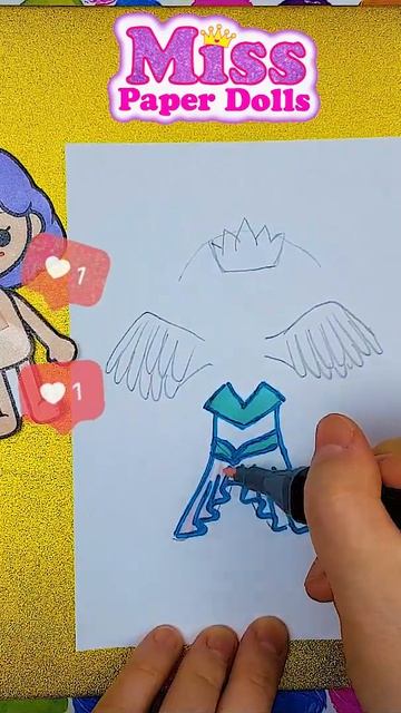 DIY Paper dolls TOCA BOCA princess or angel /Paper dolls dress up