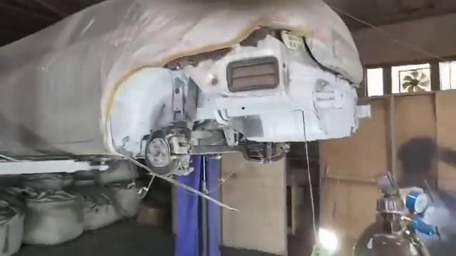 Нанесён горячий цинк на отпескоструенное днище авто