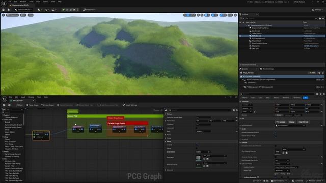 ПРОЦЕДУРНОЕ PCG ОКРУЖЕНИЕ В UNREAL ENGINE 5.5  ПОШАГОВОЕ РУКОВОДСТВО