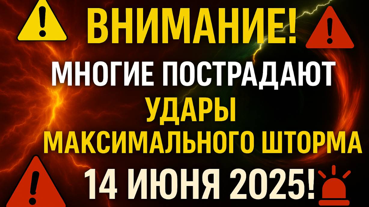 ВНИМАНИЕ! МНОГИЕ ПОСТРАДАЮТ! УДАРЫ МАКСИМАЛЬНОГО ШТОРМА 14 ИЮНЯ 2025!