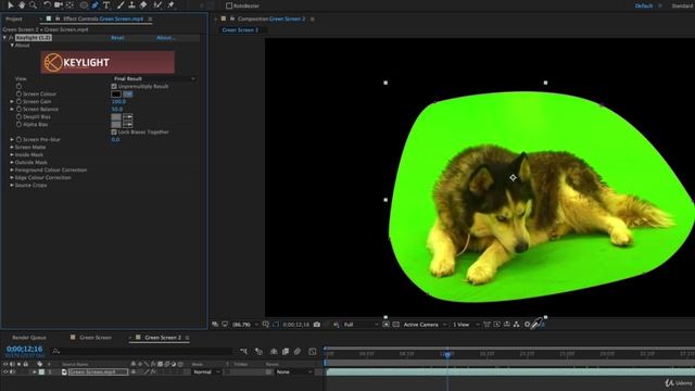 After Effects Course 050 Remove Green Screen with Keylight 1.2
