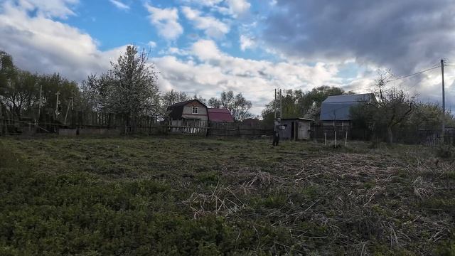 После вспашки к себе на пол часика. Дача.