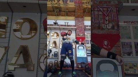 РЫВОК ДВУХ ГИРЬ СТАРЫМ СТИЛЕМ+ЖИМ ГИРИ КЛАССИЧЕСКИЙ...