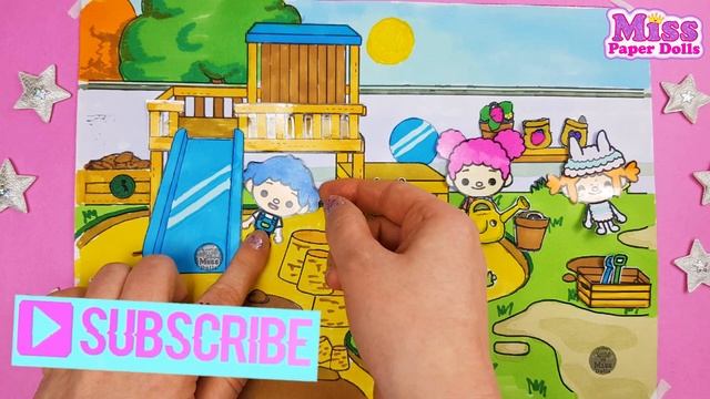 Toca Boca Paper Doll  / Toca  Boca Life World Kindergarten / Quiet Book Toca Boca / Miss Paper Dolls