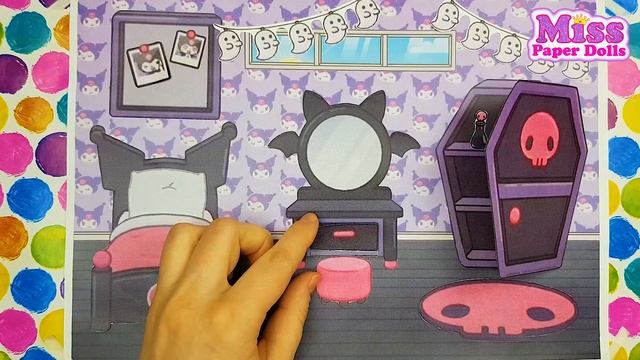 DIY PAPER QUIET BOOK / Toca Boca New Home Designer Hello Kitty and Friends  / Miss Paper Dolls