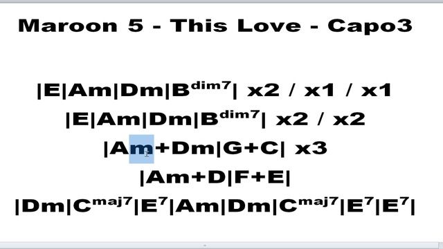 Maroon 5 - This Love