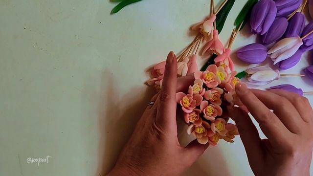 Цветы из мыла, собираем букеты
