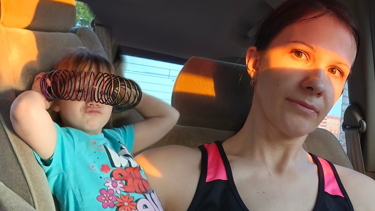 Принцесса в сад и на Тренировку На закате за пиццей VLOG
