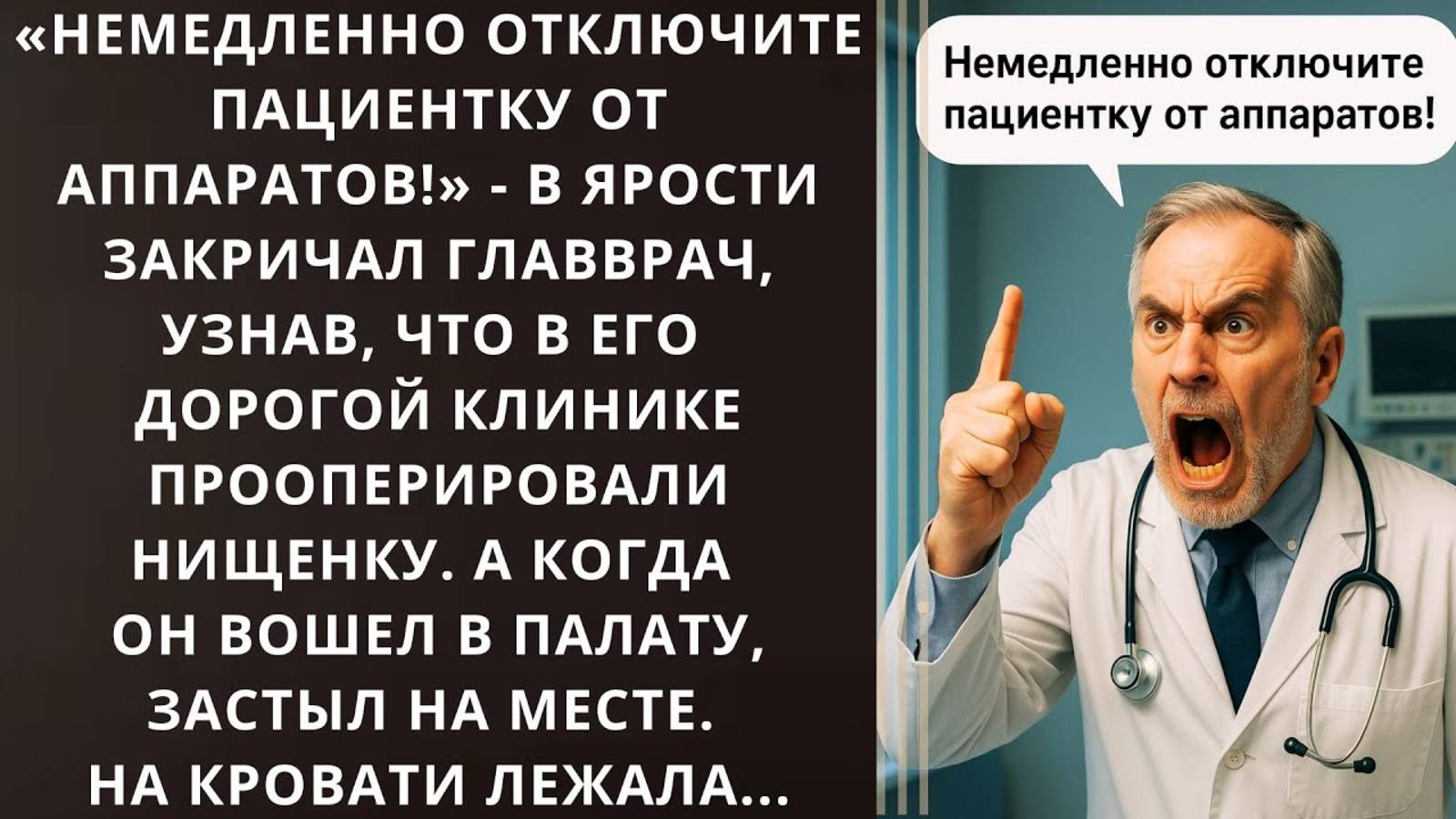 Истории из жизни. Отключите пациентку от аппаратов Аудио рассказы, Жизненные истории слушать