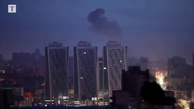 В Киеве неспокойно, пожароопасная ситуация, местами падение ракет.