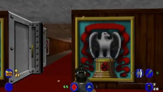 Wolfenstein 3D: Brutal mode 1 Этап 1 Уровень Прохождение №1 - Блюющи?