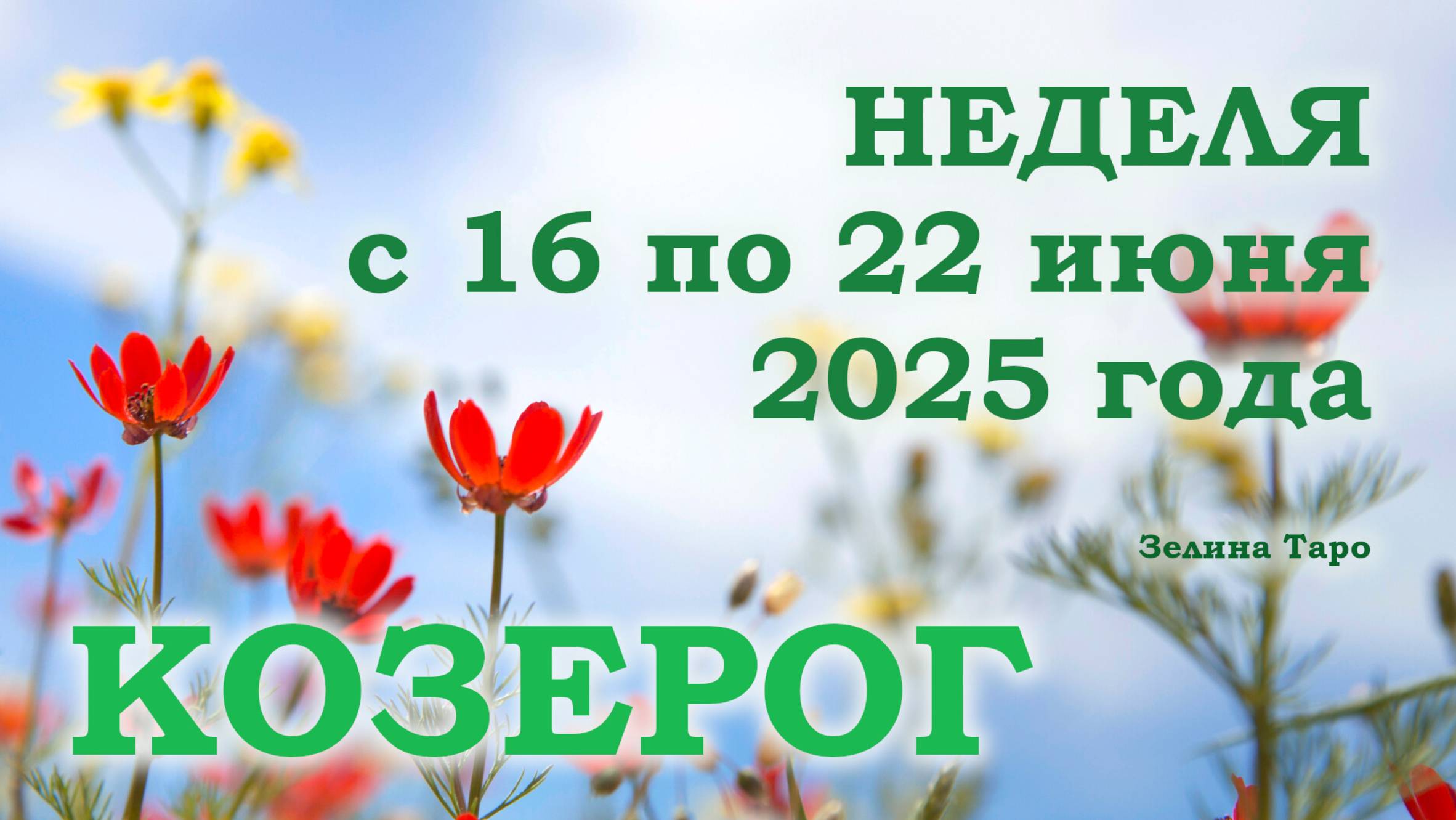 КОЗЕРОГ | ТАРО прогноз на неделю с 16 по 22 июня 2025 года