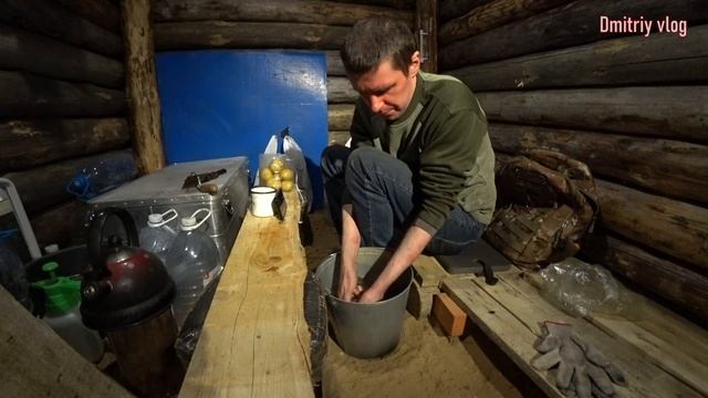 обзор фонаря / готовлю еду в землянке
