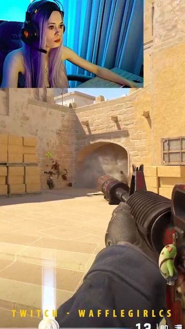 Стреляй на Мираже)) #cs2 #girl #cute #streamer #counterstrike2 #wafflegirlcs #csgo #gaming #twitch