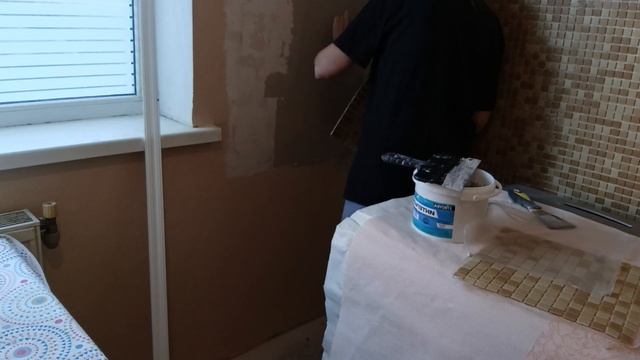 Влог. Делаю кухонный фартук из мозаики. Вязание. Покуп?