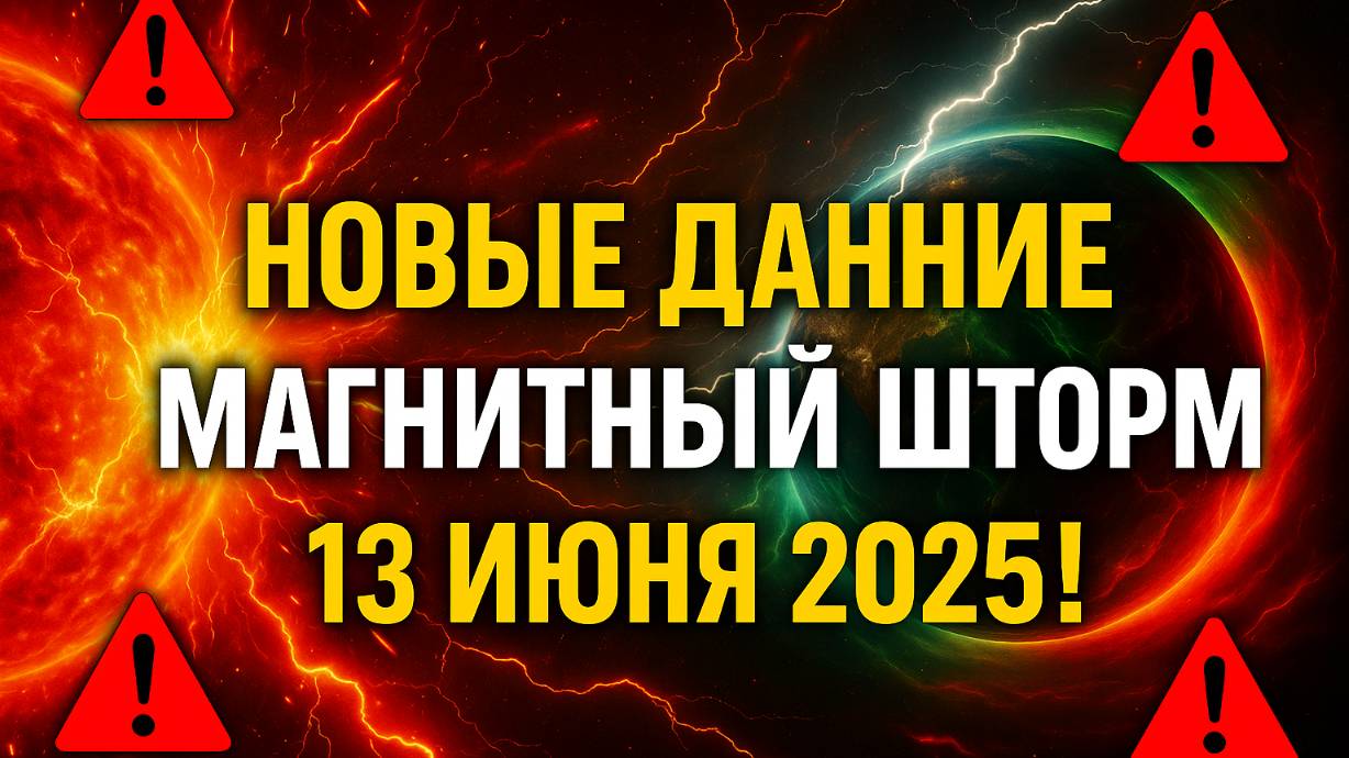 НОВЫЕ ДАННЫЕ. МАГНИТНЫЙ ШТОРМ 13 ИЮНЯ 2025!