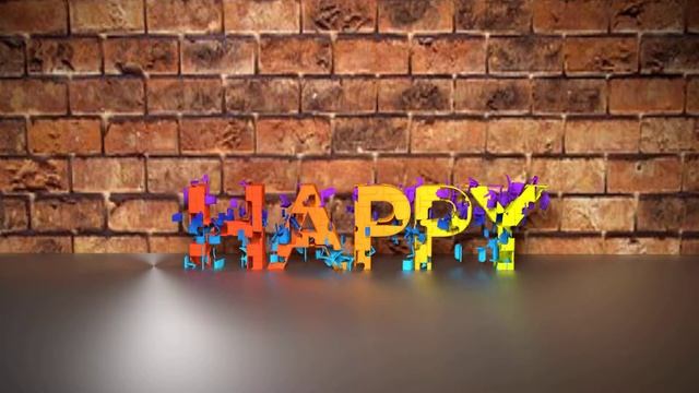 Анимация Blender Happy Birthday