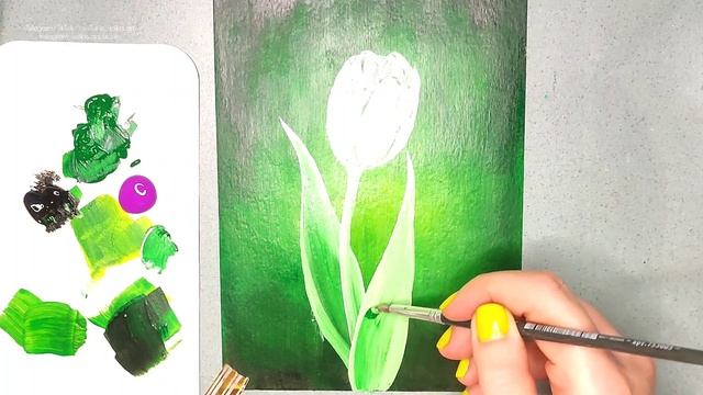 ТЮЛЬПАНЫ | Как нарисовать| Рисуем просто |Easy Tulips Drawing For