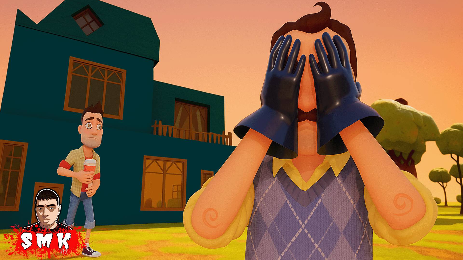 ШОУ ПРИВЕТ СОСЕД! ПЛАЧУЩИЙ ВАСИЛИЧ У МОГИЛЫ ЖЕНЫ! ИГРА HELLO NEIGHBOR ПРОХОЖДЕНИЕ МОДА HELLO DIMON!