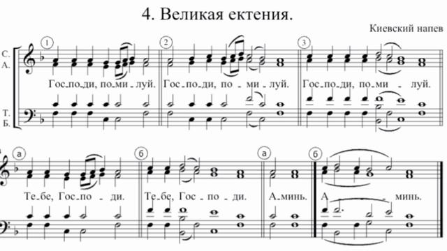 Великая ектения. Киевский распев. (сопрано)