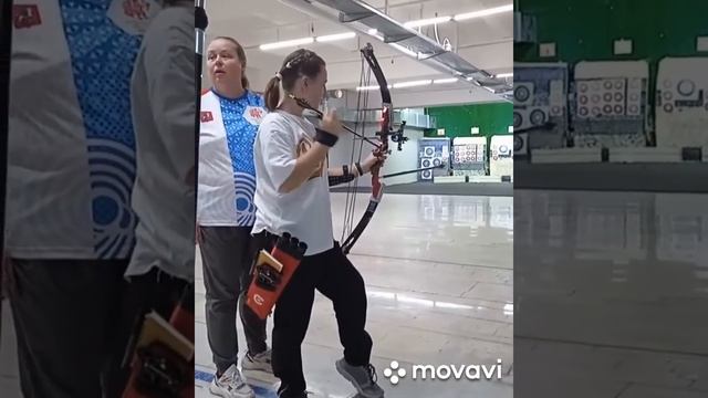 Стрельба из лука.Блочный лук. Достижения! Комракова Ан
