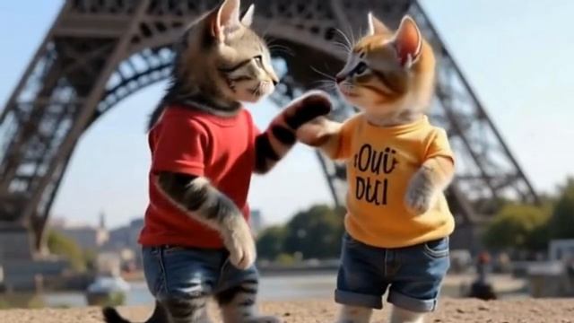🗼🐱Tourist Cats in Paris, France ✈️🥖- Funny Cats Doing Human Things