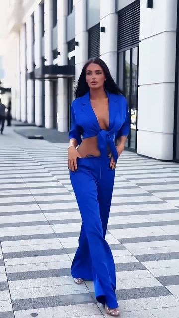 IQiEMsrwlq0 - Stunning blue jumpsuit street fashion outfit of the day #fashion #style #outfit #short