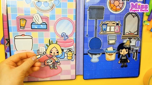 Toca Life World quiet book / Paper House Wednesday And Enid In Quiet Book