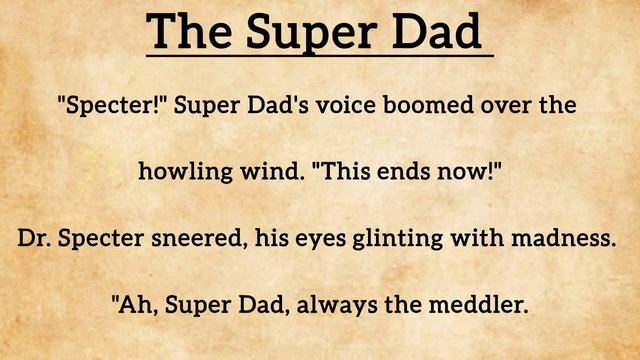 The Super Dad's English Story   English Speaking Practice Short Video   English Practice Everyday
