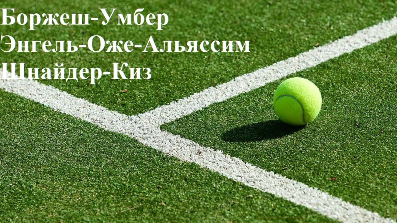 Боржеш-Умбер, Энгель-Оже-Альяссим, Шнайдер-Киз прогнозы на теннис 13 июня 2025