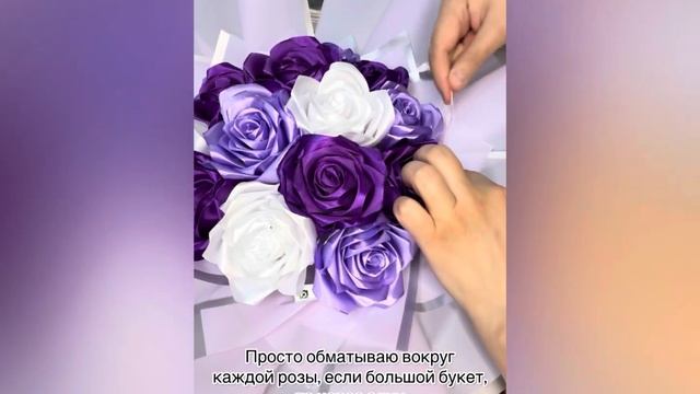 Установка гирлянды в букет, светящий букет роз
