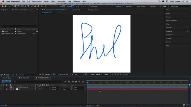 After Effects Course  Animate Your Name! 001