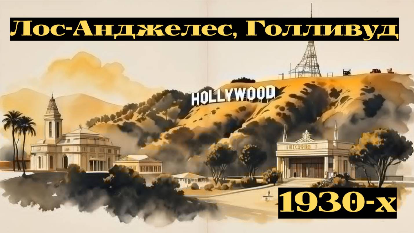 Лос-Анджелес, Голливуд 1930-х в цвете. (NASS)