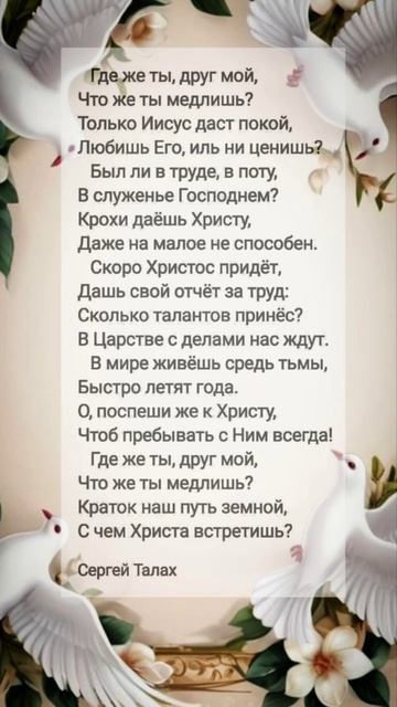 Где же ты, друг мой ♥️ христианские стихи